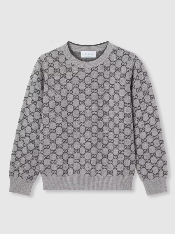 Maglione in jacquard di lana GG