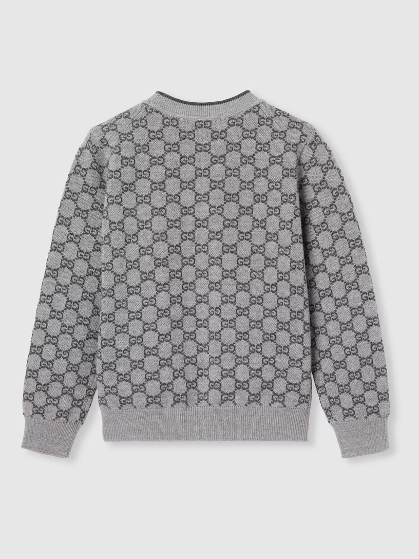 Maglione in jacquard di lana GG