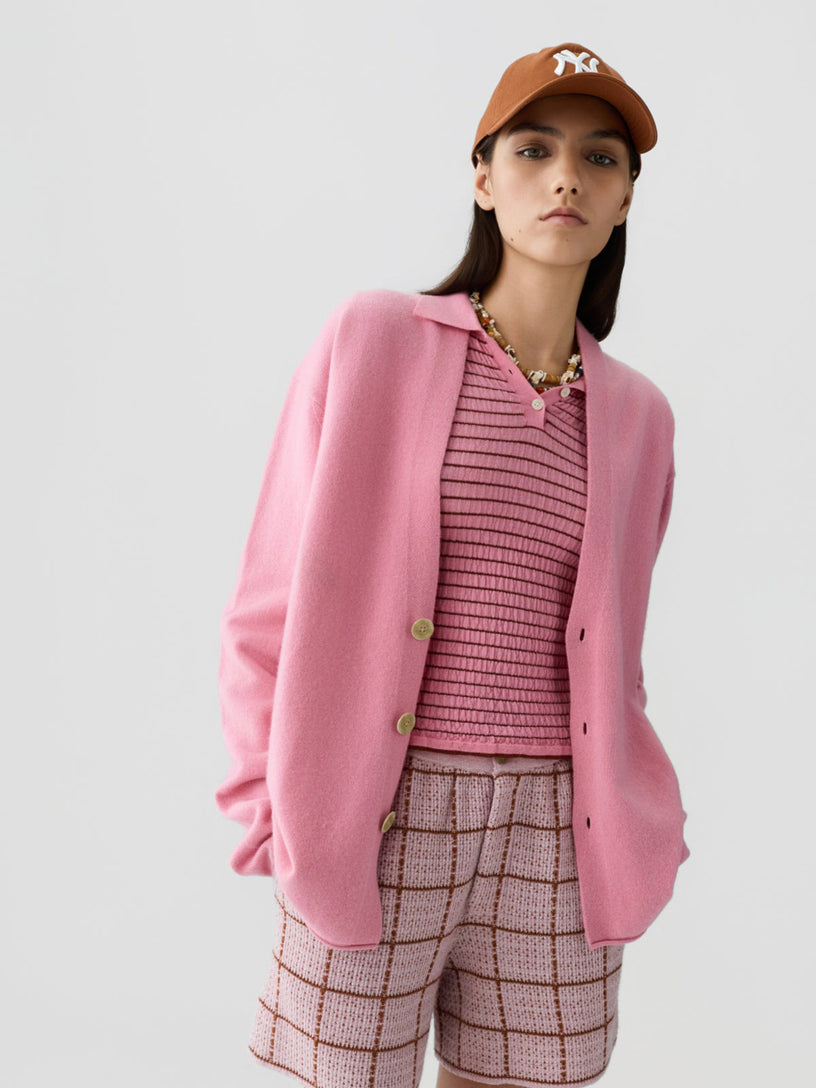 Smocked L/S Shrunken Polo