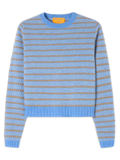 Pebble Stripe Shrunken Crew