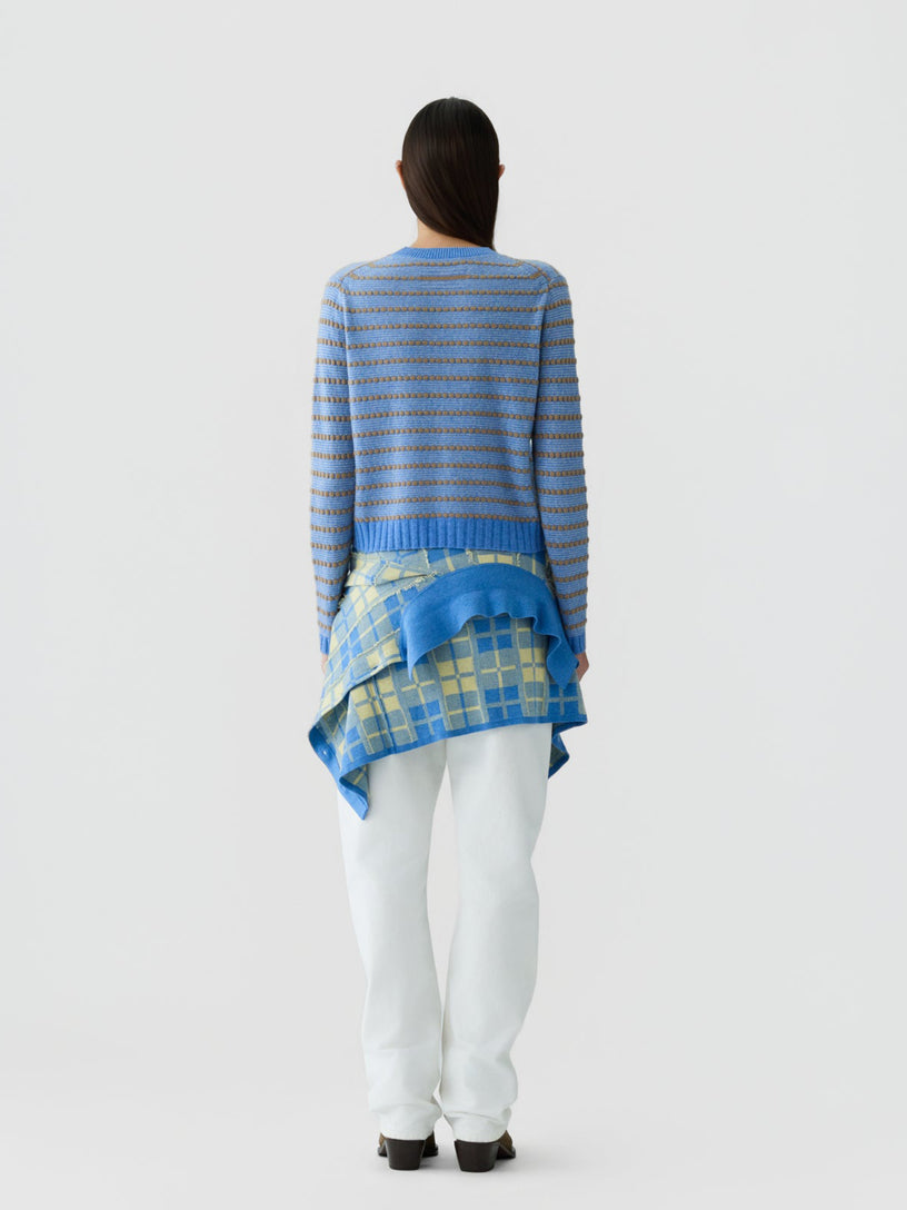 Pebble Stripe Shrunken Crew