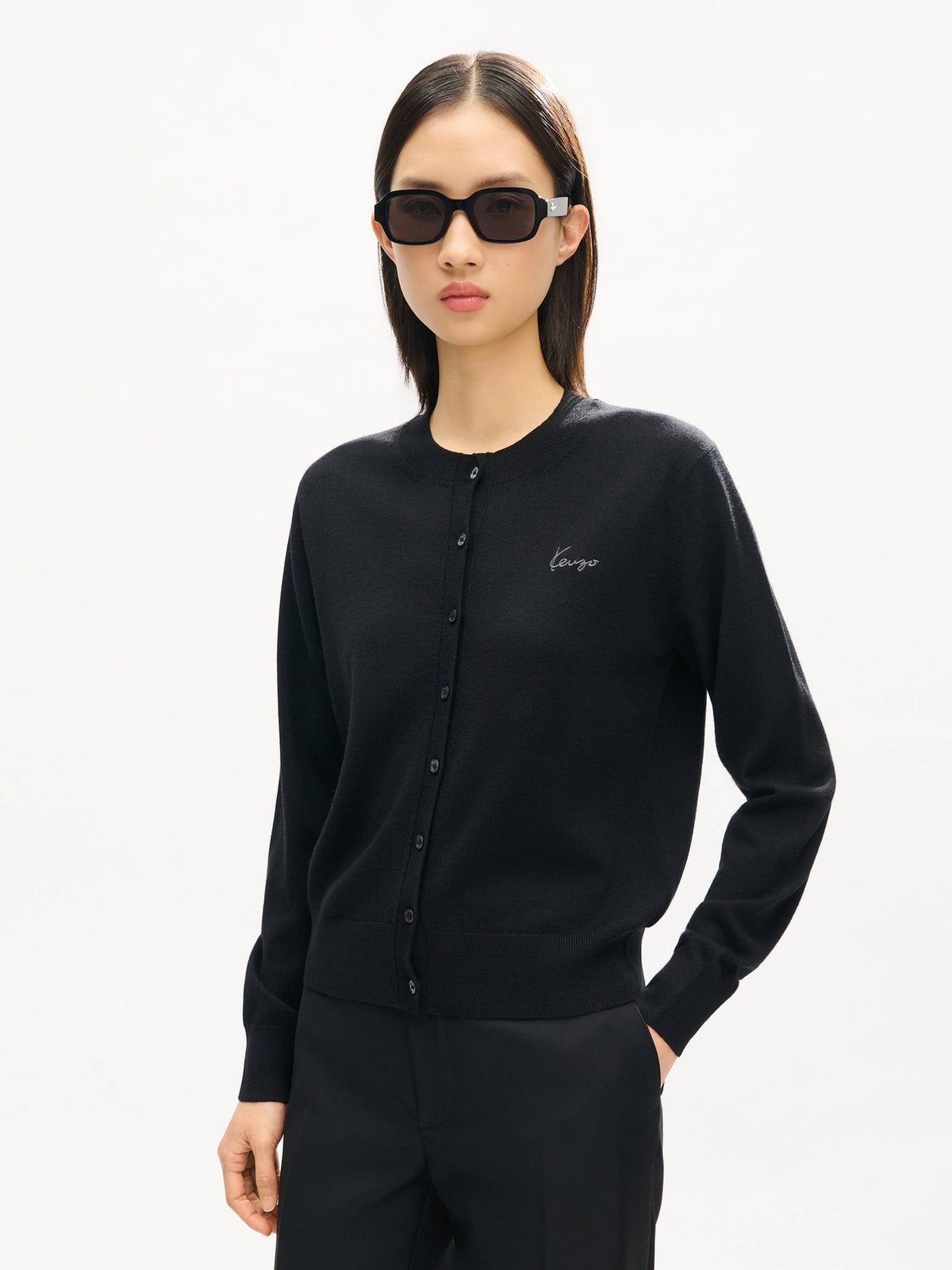 'KENZO Signature' embroidered cardigan