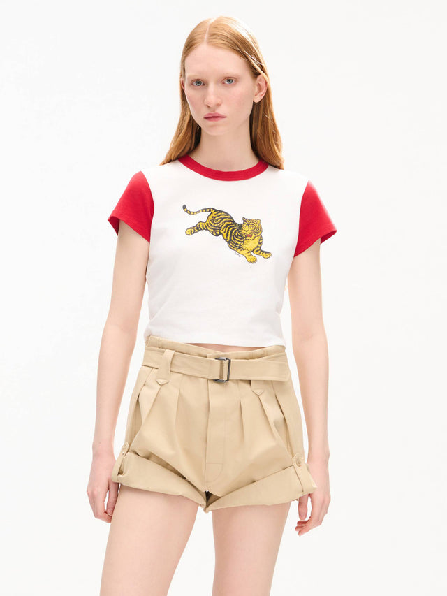 T-shirt cropped Tiger