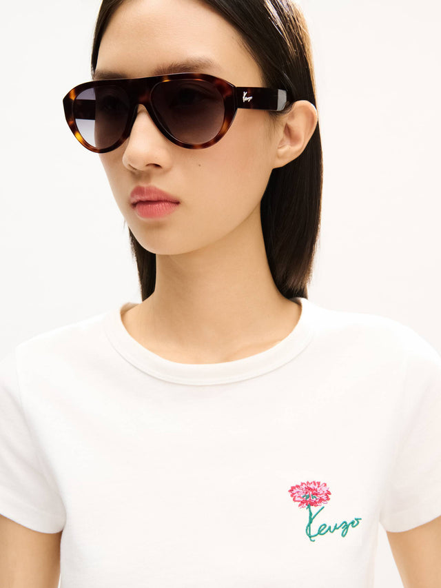 'KENZO Tulip' embroidered T-shirt