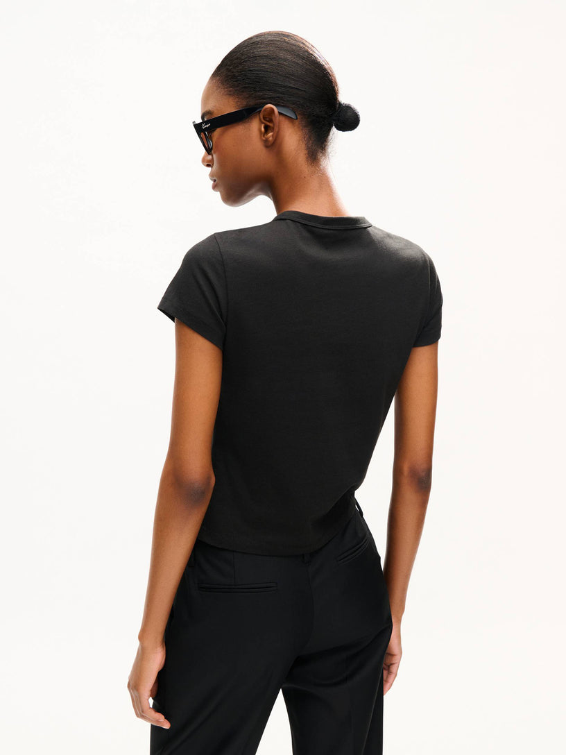 T-shirt vestibilità piccola in cotone ricamata 'Kenzo Tulip'