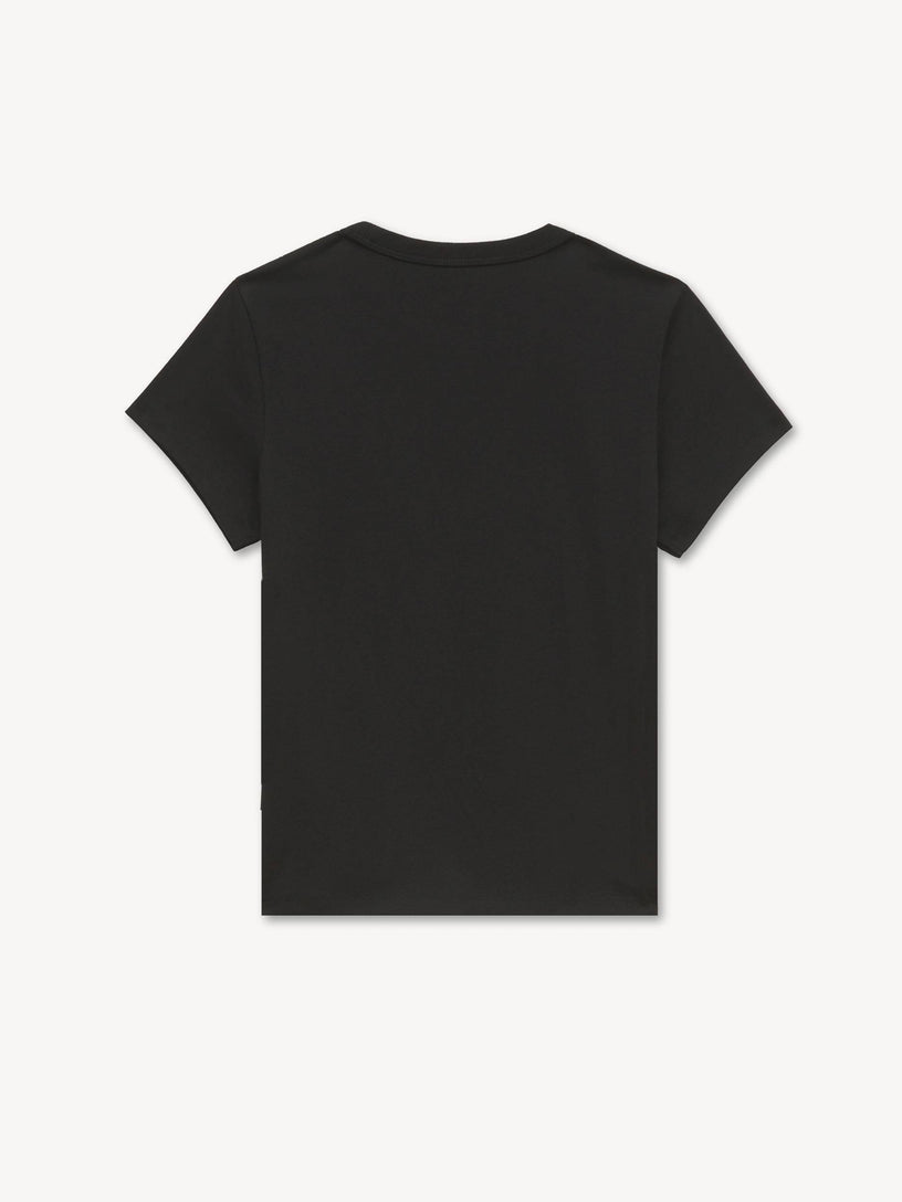 T-shirt vestibilità piccola in cotone ricamata 'Kenzo Tulip'