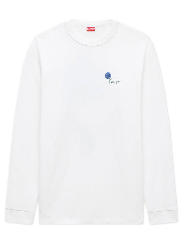 T-shirt a maniche lunghe in cotone 'Kenzo Tulip'