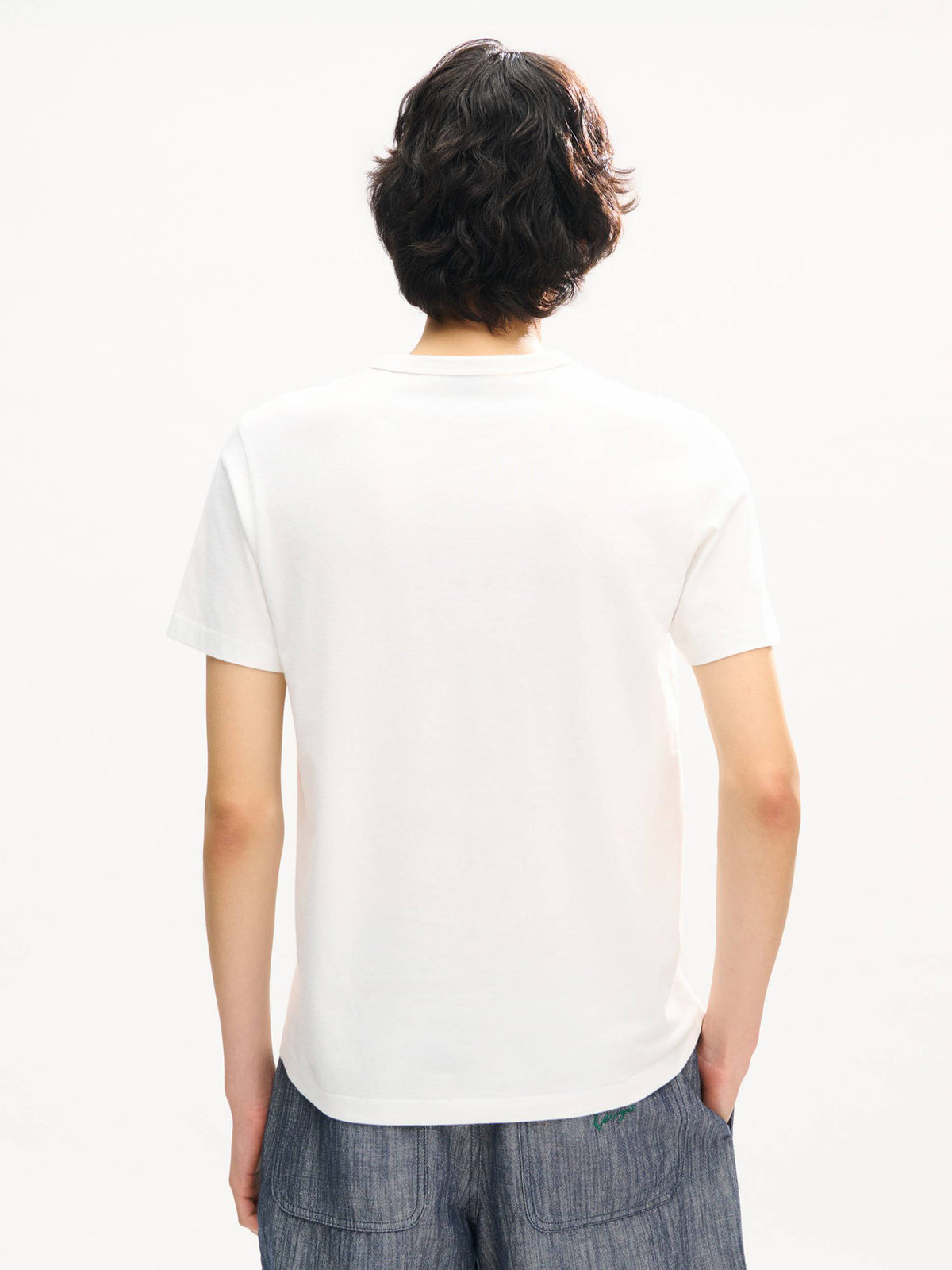 T-shirt slim in cotone ricamata 'Kenzo Tulip'