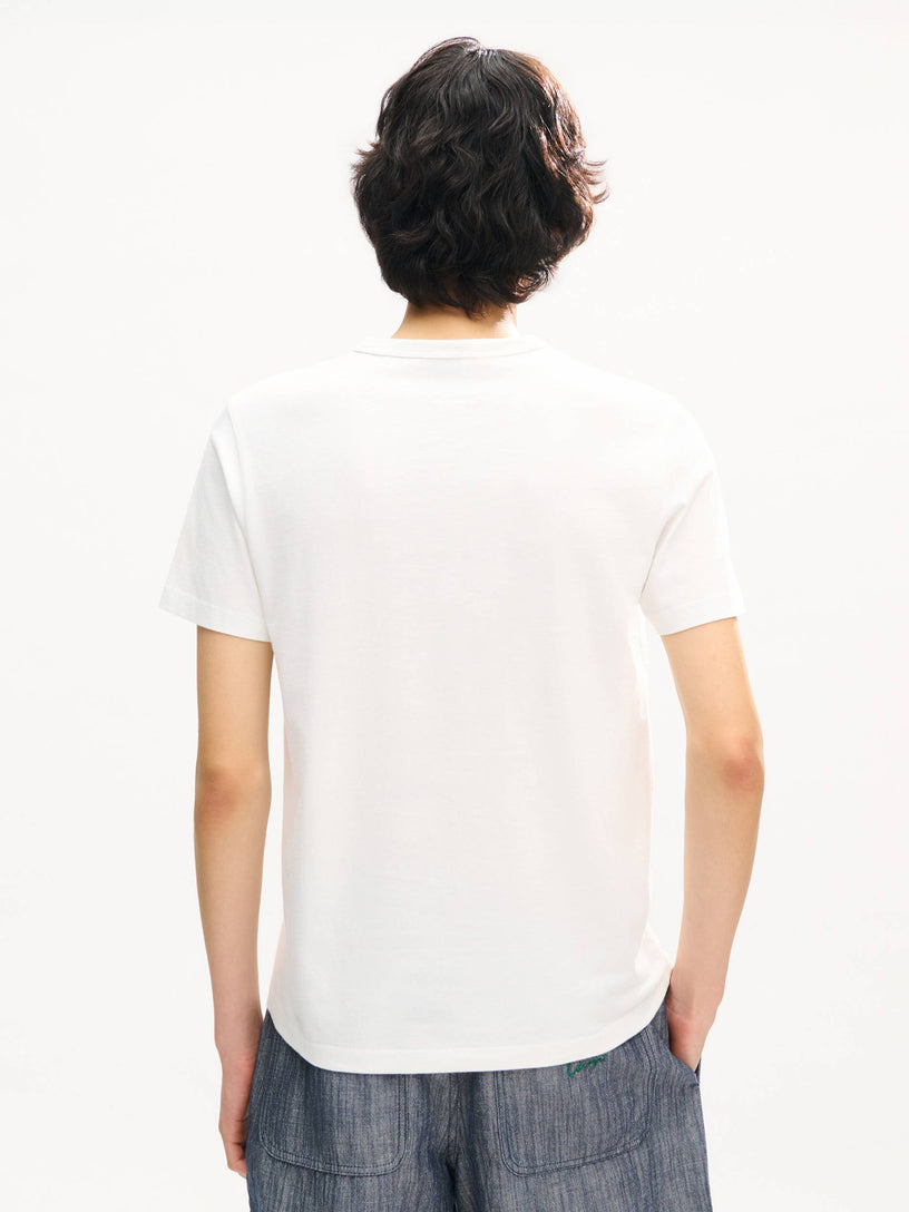 T-shirt slim in cotone ricamata 'Kenzo Tulip'