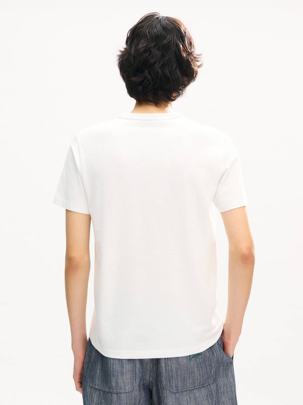 Slim-fit embroidered cotton T-shirt 'Kenzo Tulip'