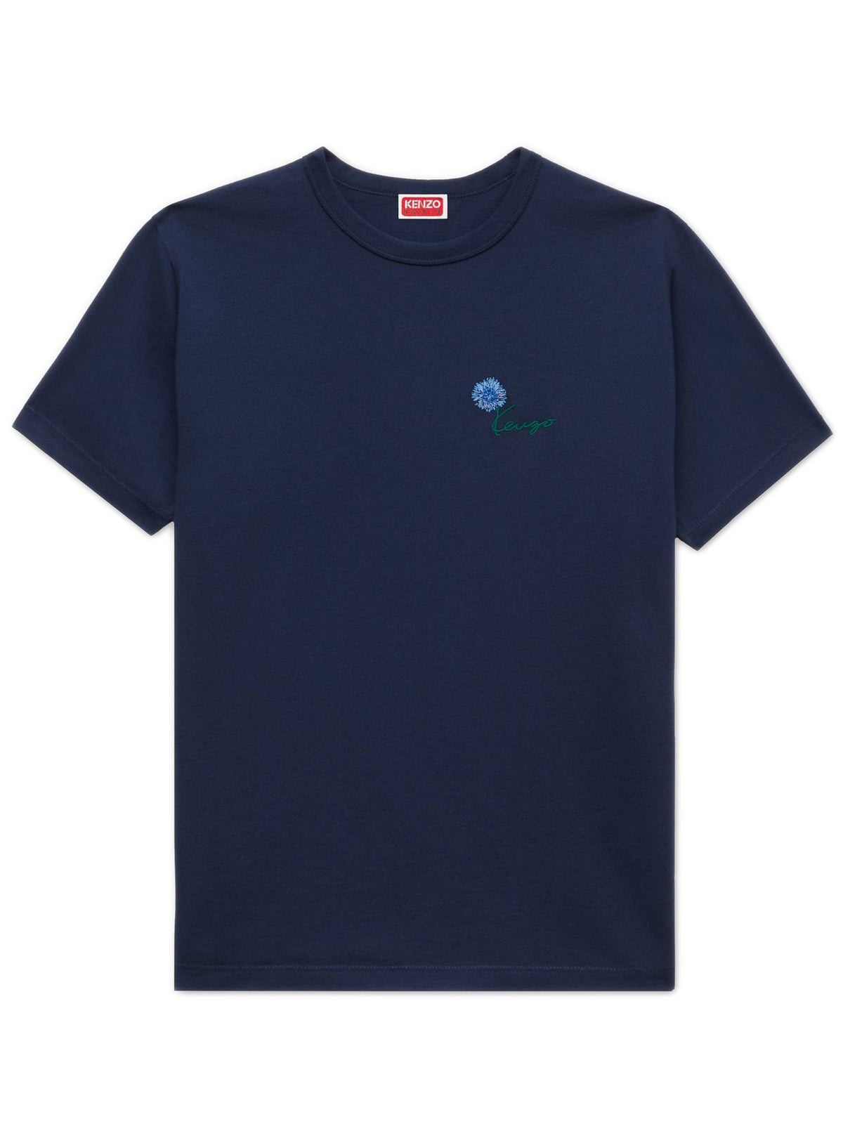 T-shirt slim in cotone ricamata 'Kenzo Tulip'