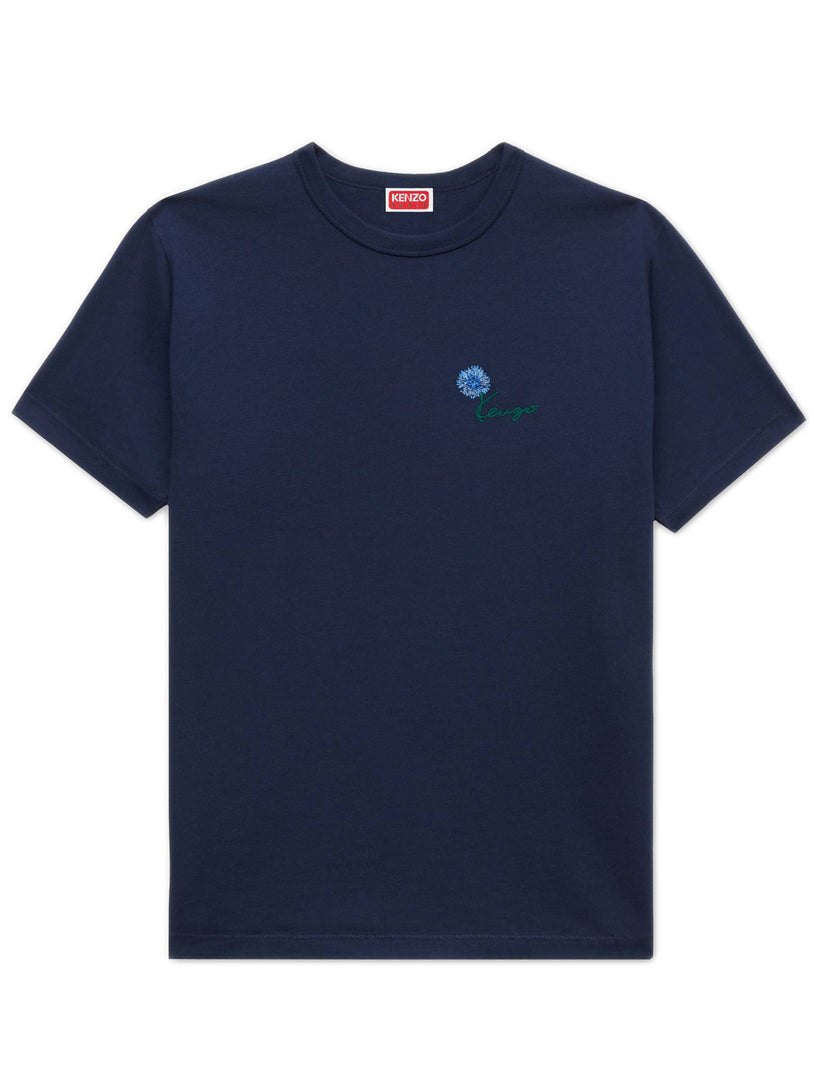 T-shirt slim in cotone ricamata 'Kenzo Tulip'
