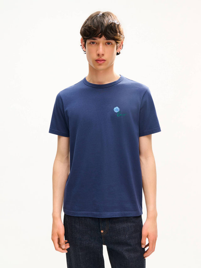 T-shirt slim in cotone ricamata 'Kenzo Tulip'