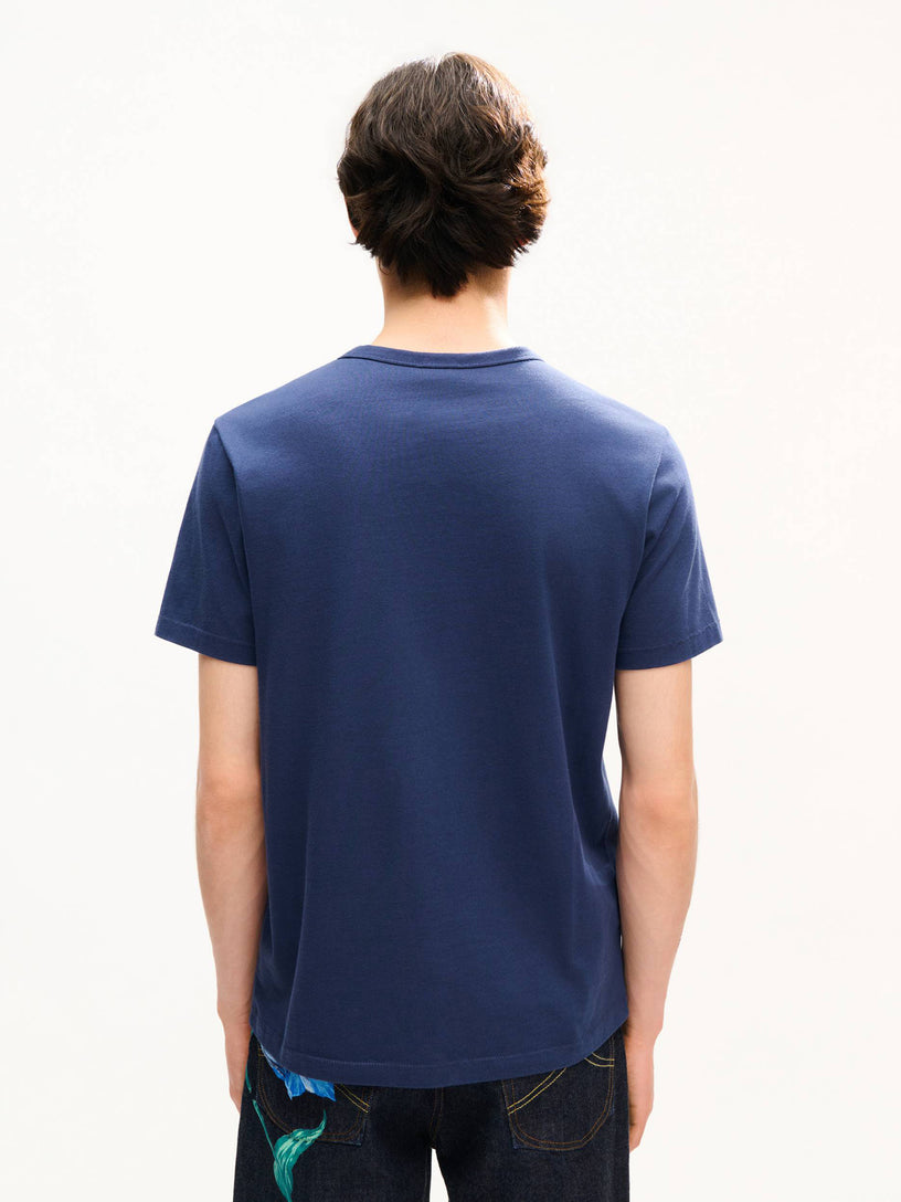 T-shirt slim in cotone ricamata 'Kenzo Tulip'