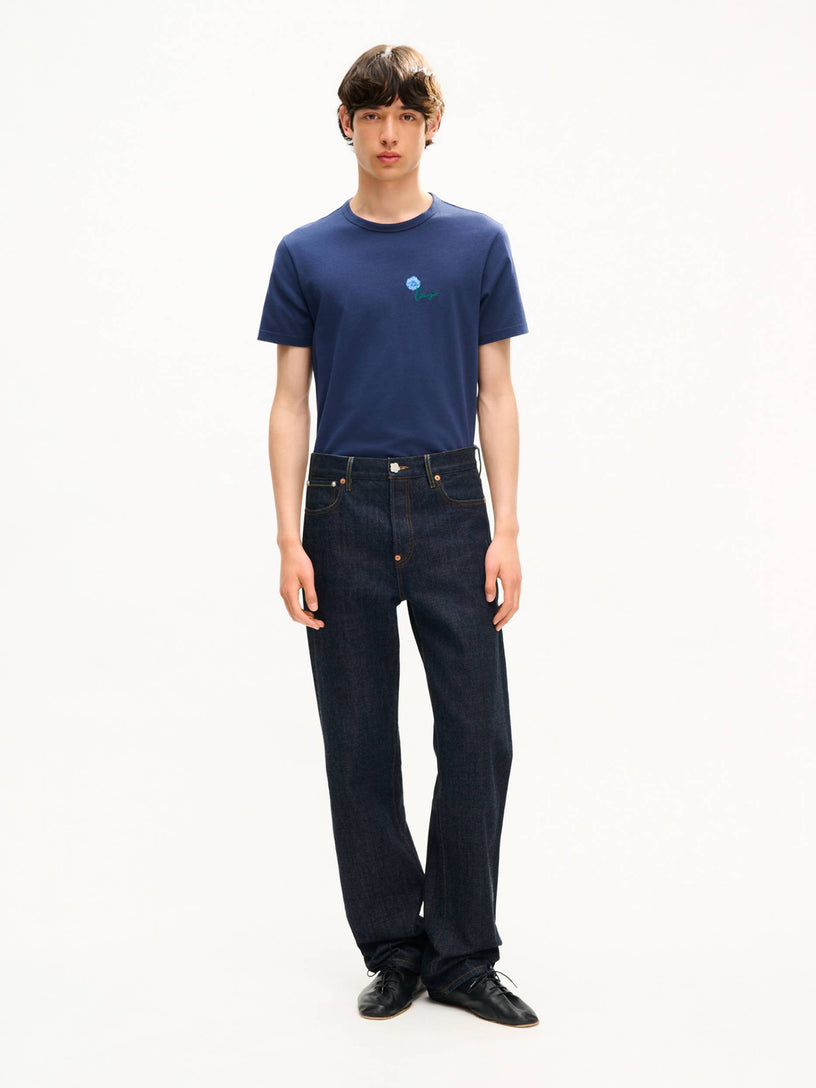 T-shirt slim in cotone ricamata 'Kenzo Tulip'