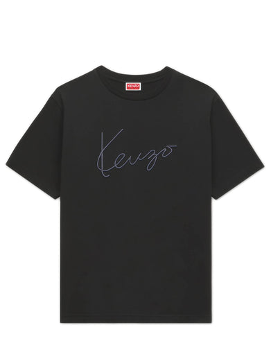 T-shirt in cotone ricamato 'KENZO Signature'