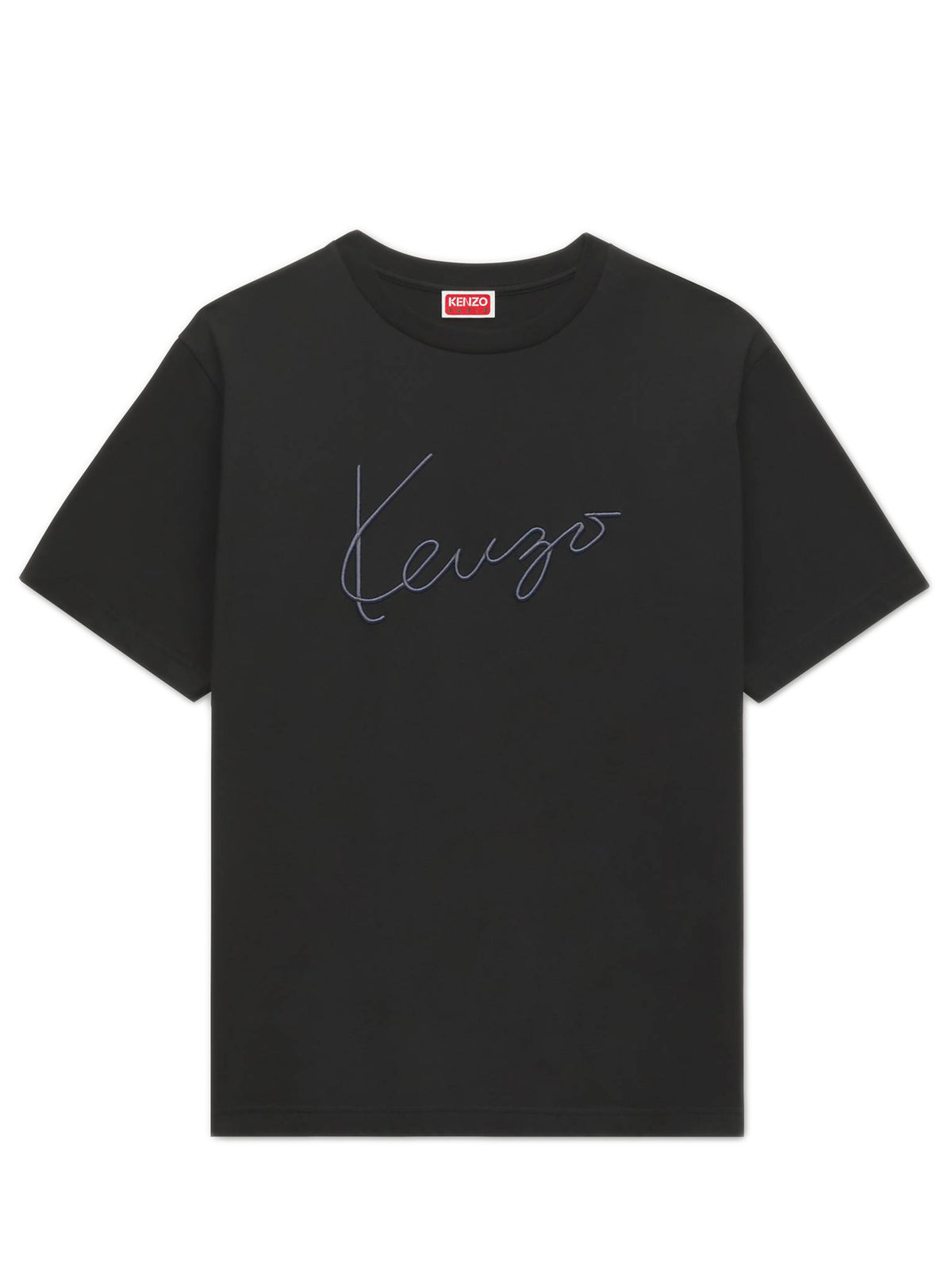 T-shirt in cotone ricamato 'KENZO Signature'