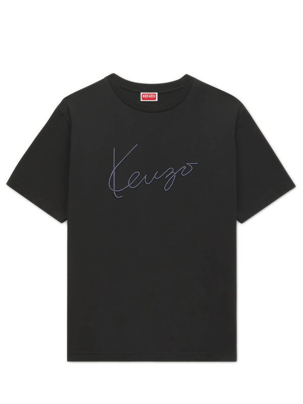 'KENZO Signature' embroidered cotton T-shirt