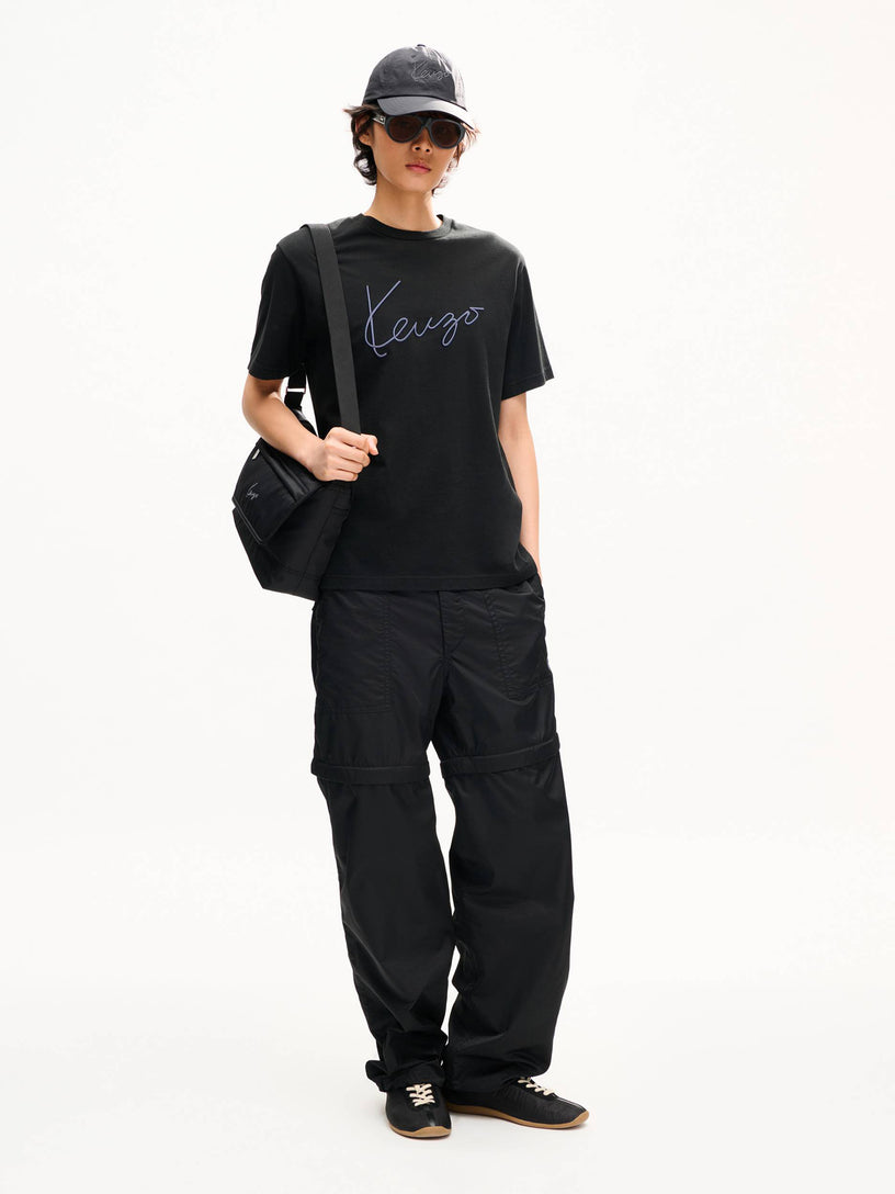 T-shirt in cotone ricamato 'KENZO Signature'