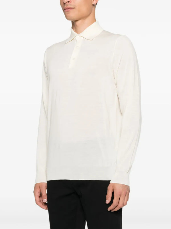 Wool polo shirt
