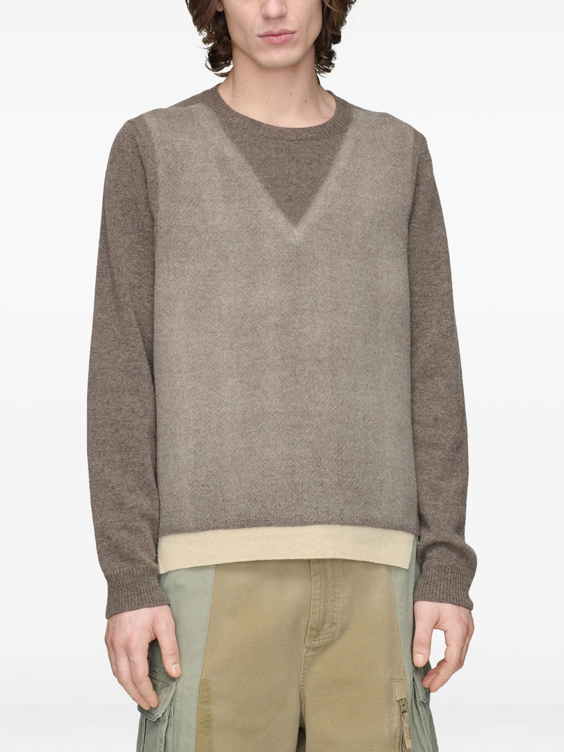 Maglia girocollo in maglia fusa di lana