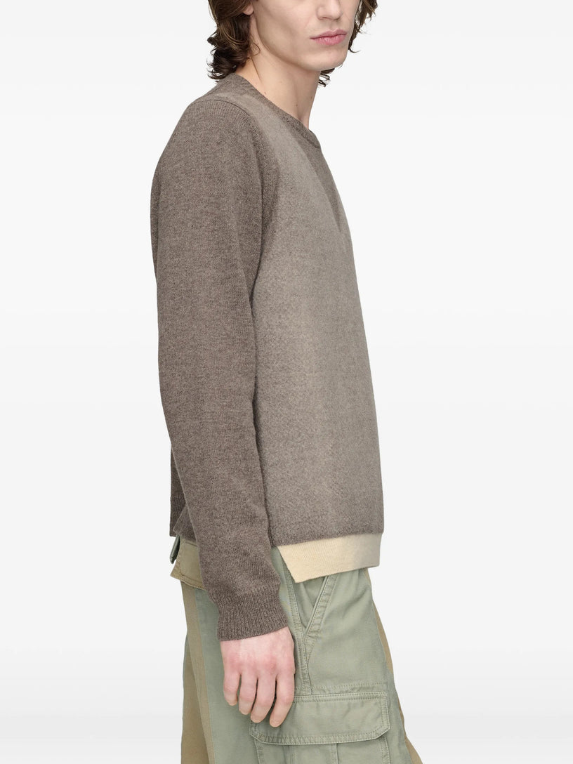 Maglia girocollo in maglia fusa di lana