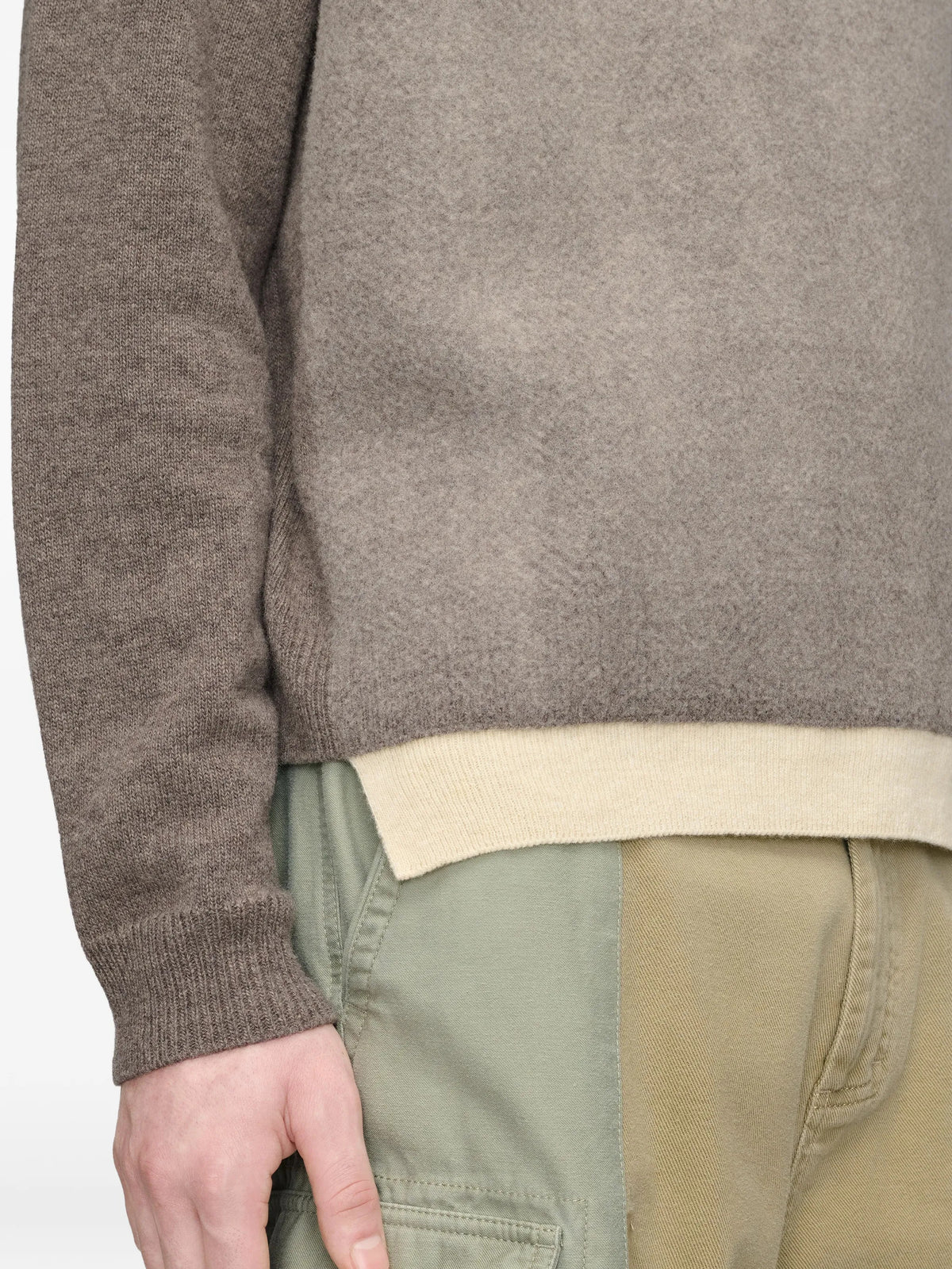 Maglia girocollo in maglia fusa di lana