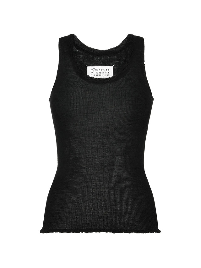 Canotta in maglia intrecciata