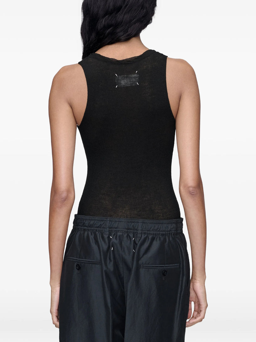 Canotta in maglia intrecciata