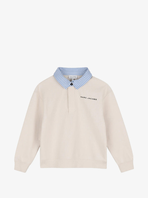 Sweatshirt with shirt collar