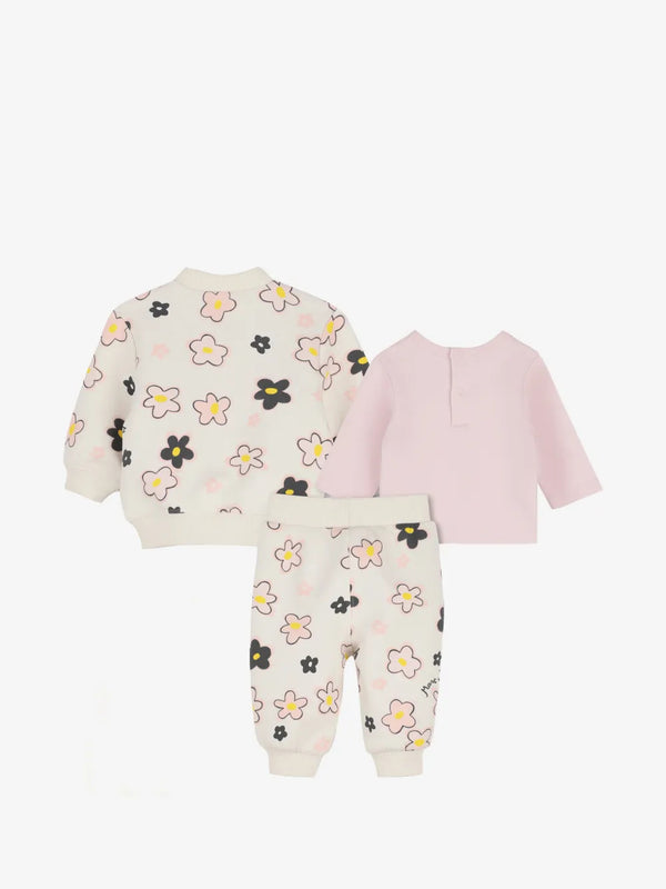 Floral-print cotton tracksuit set
