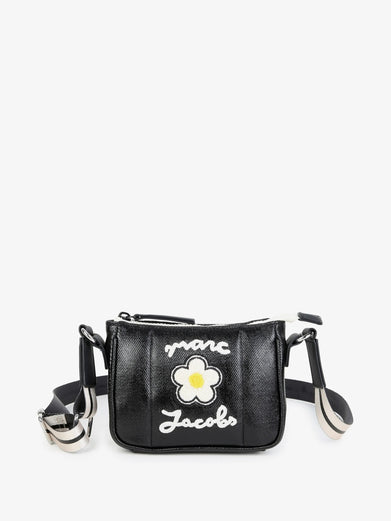 Borsa a tracolla con logo ricamato