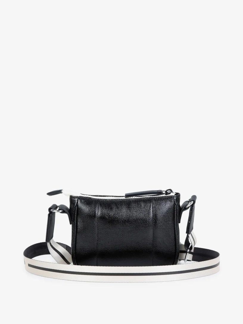 Borsa a tracolla con logo ricamato