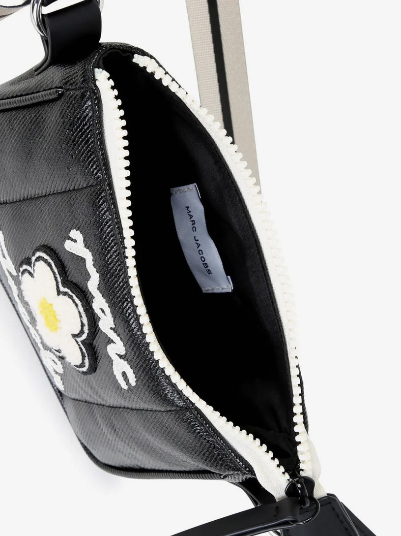 Borsa a tracolla con logo ricamato