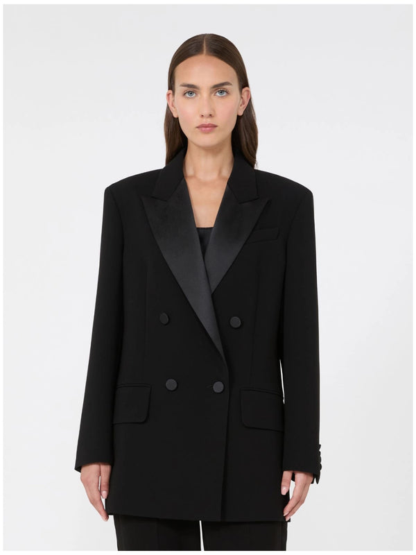 Double-breasted Garza blazer in lightweight cady