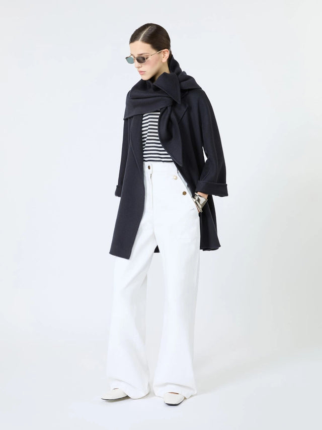 Pantalone Badesse wide leg in bull di cotone