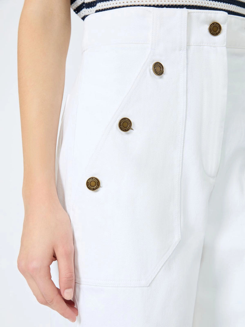 Pantalone Badesse wide leg in bull di cotone