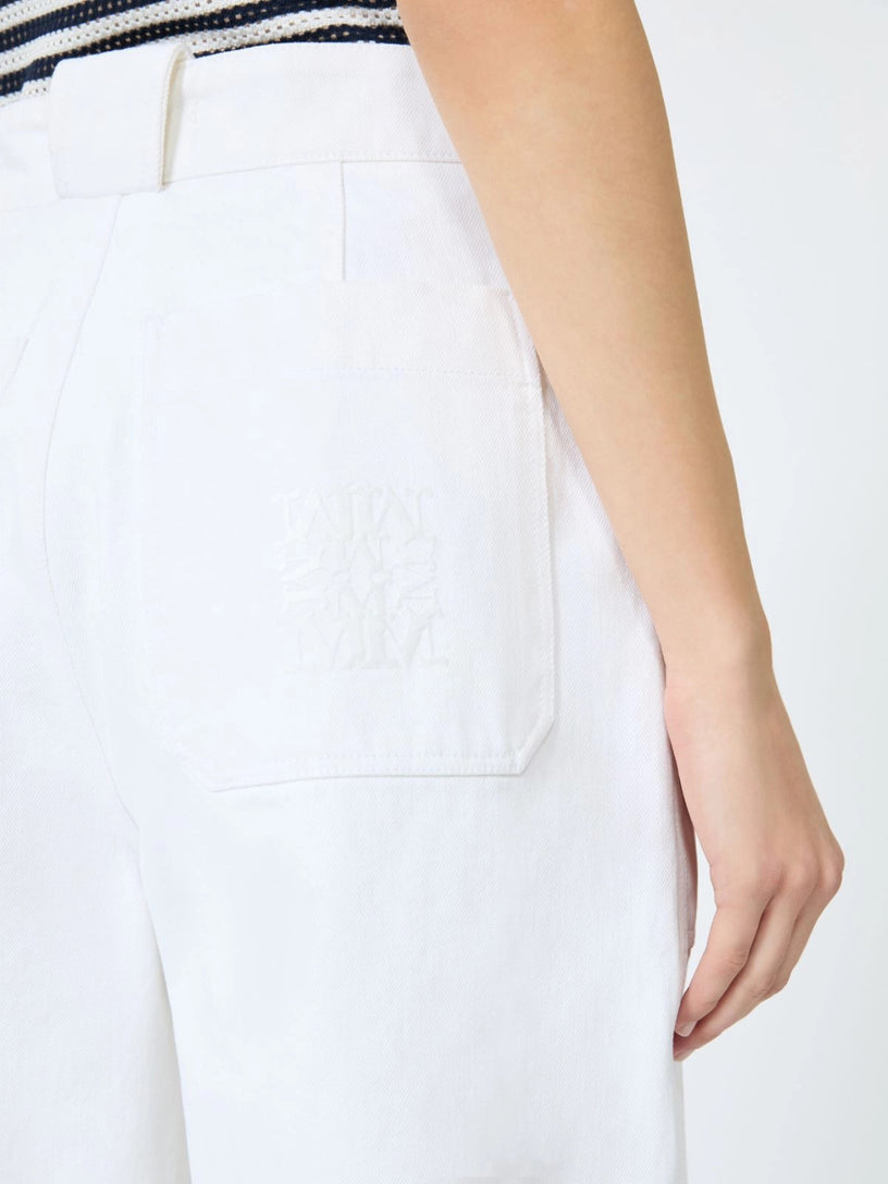 Pantalone Badesse wide leg in bull di cotone