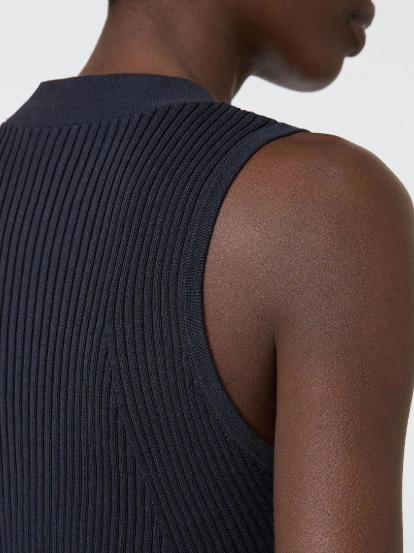 Gilet Fiorire in filato di cotone e viscosa