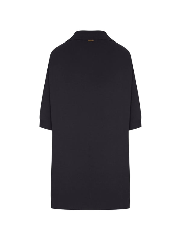 Long Alpino sweater in viscose crepe