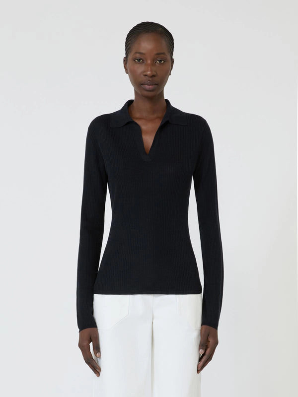 Gergo cashmere and silk polo shirt