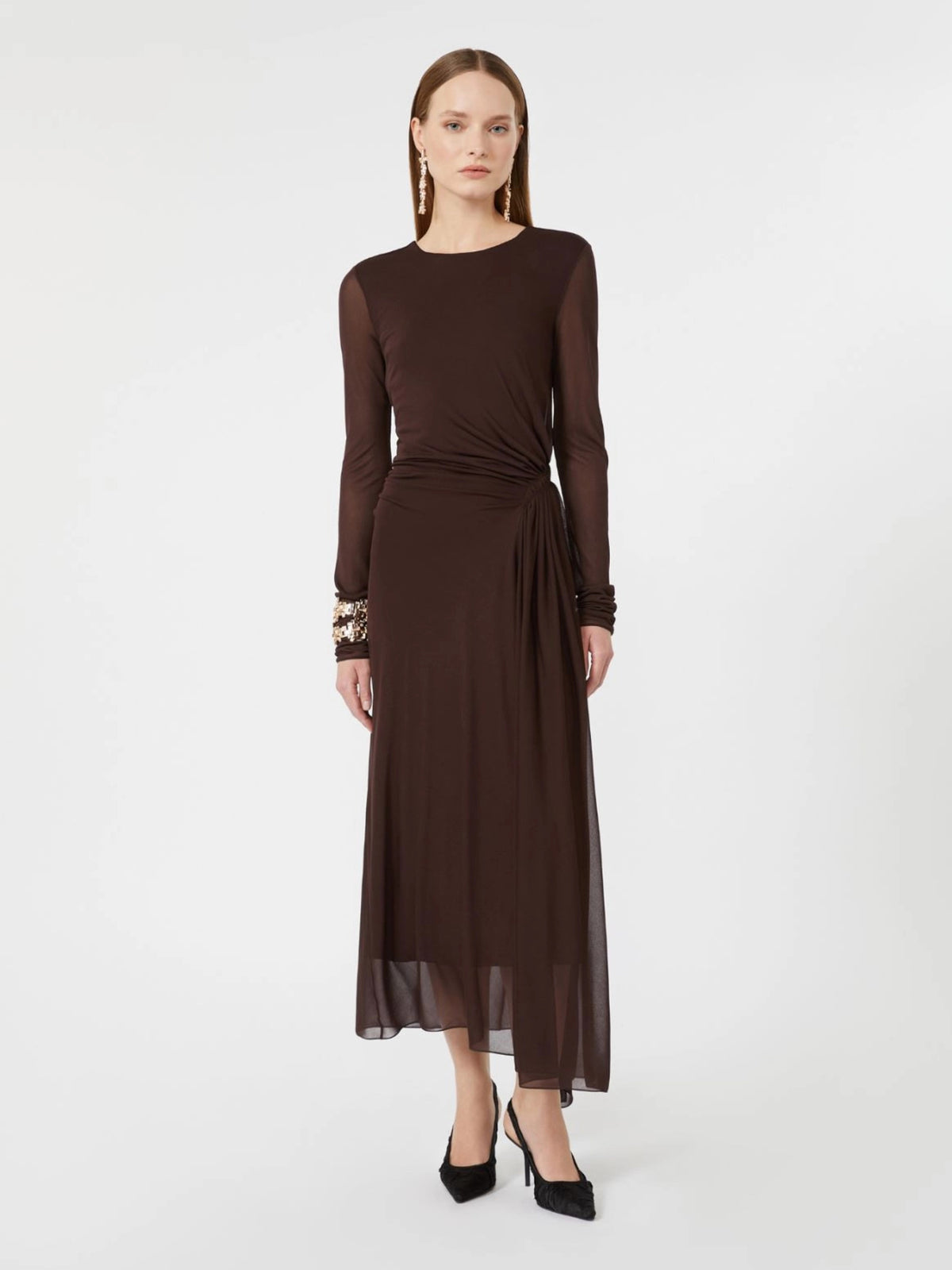 Ritmo viscose crêpe jersey gauze dress