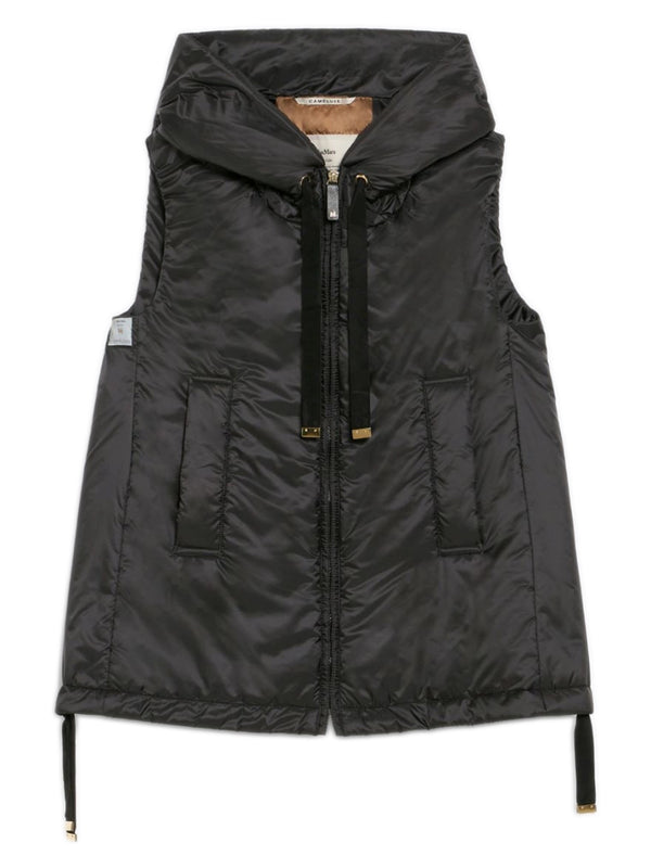 Greengo padded vest with rainproof canvas hood