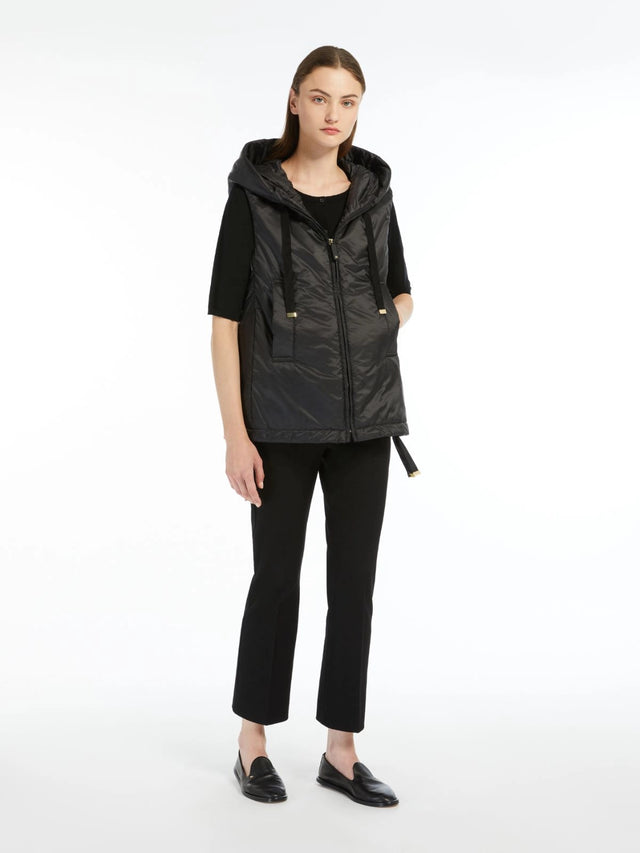 Gilet imbottito Greengo con cappuccio in tela antigoccia