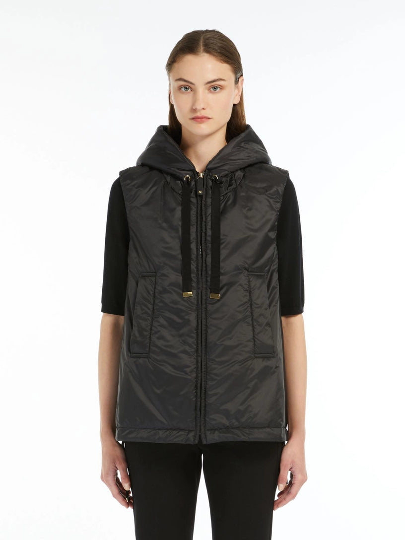 Gilet imbottito Greengo con cappuccio in tela antigoccia