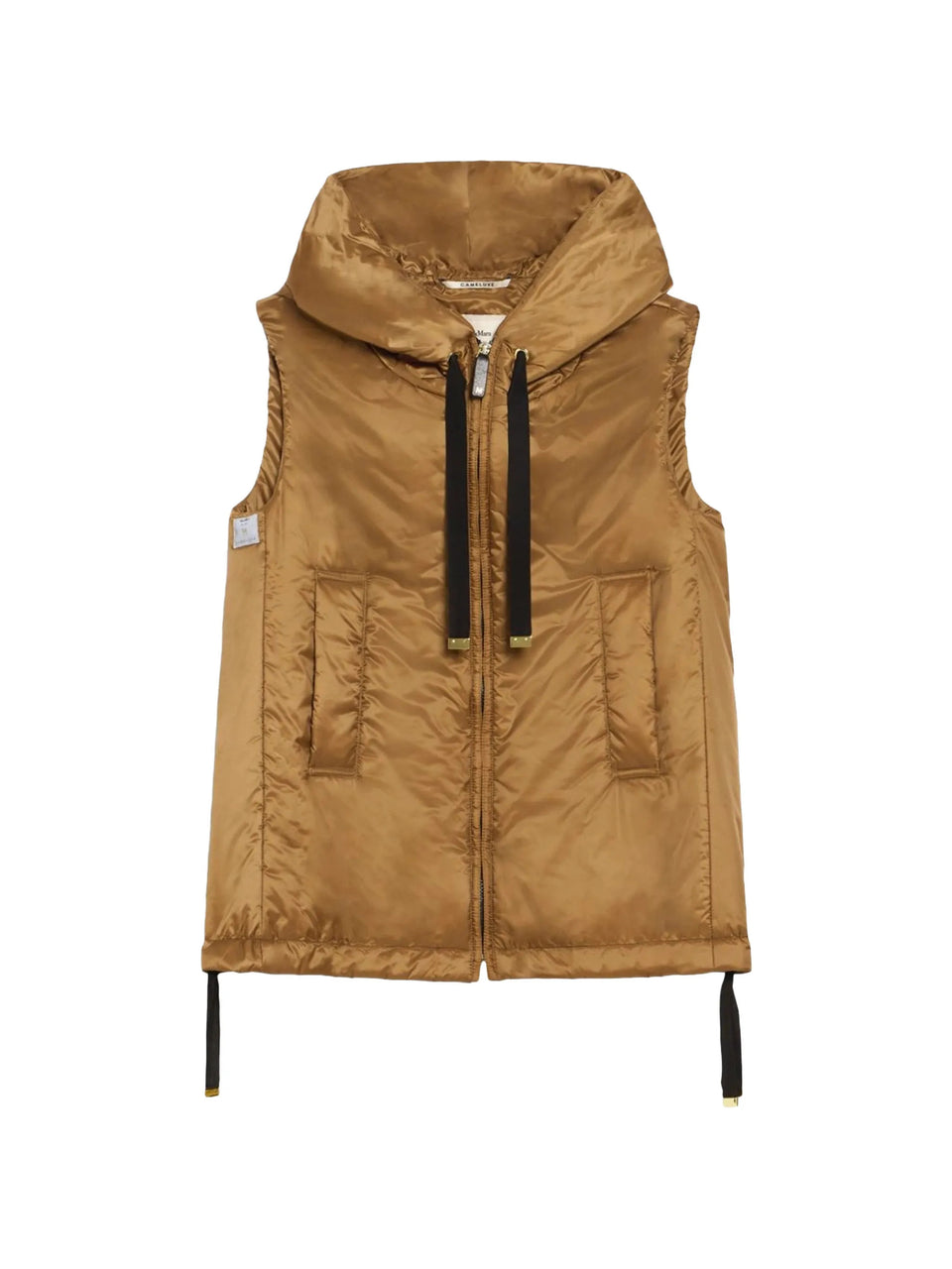Greengo padded vest with rainproof canvas hood