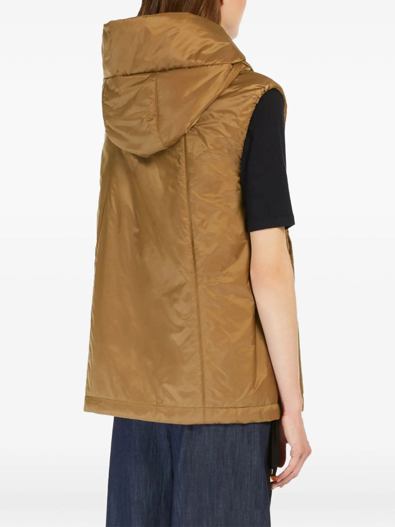 Gilet imbottito Greengo con cappuccio in tela antigoccia
