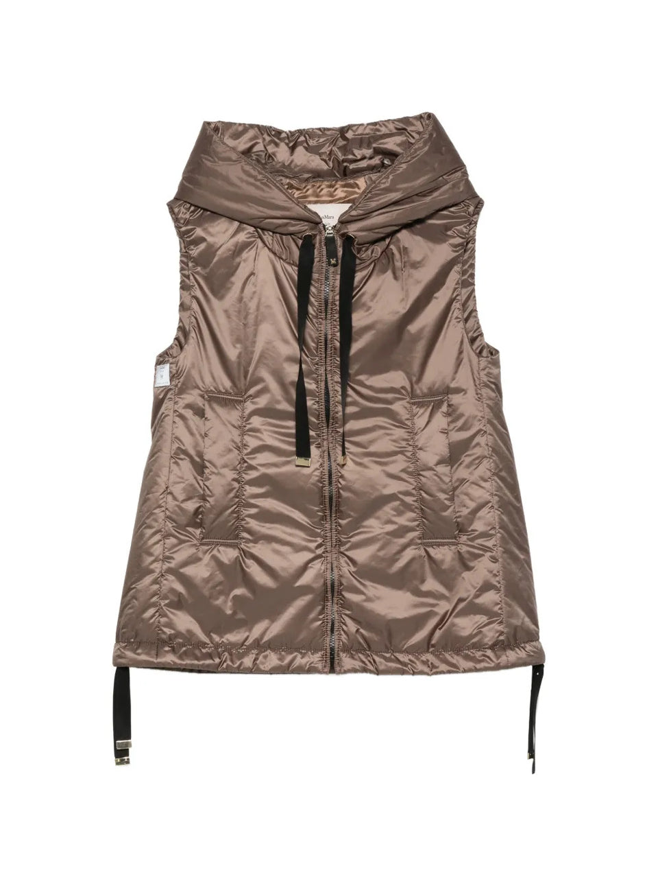 Greengo padded vest with rainproof canvas hood