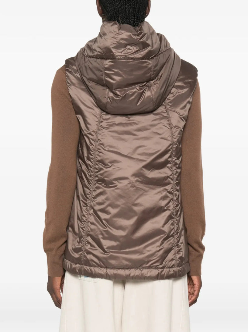 Gilet imbottito Greengo con cappuccio in tela antigoccia