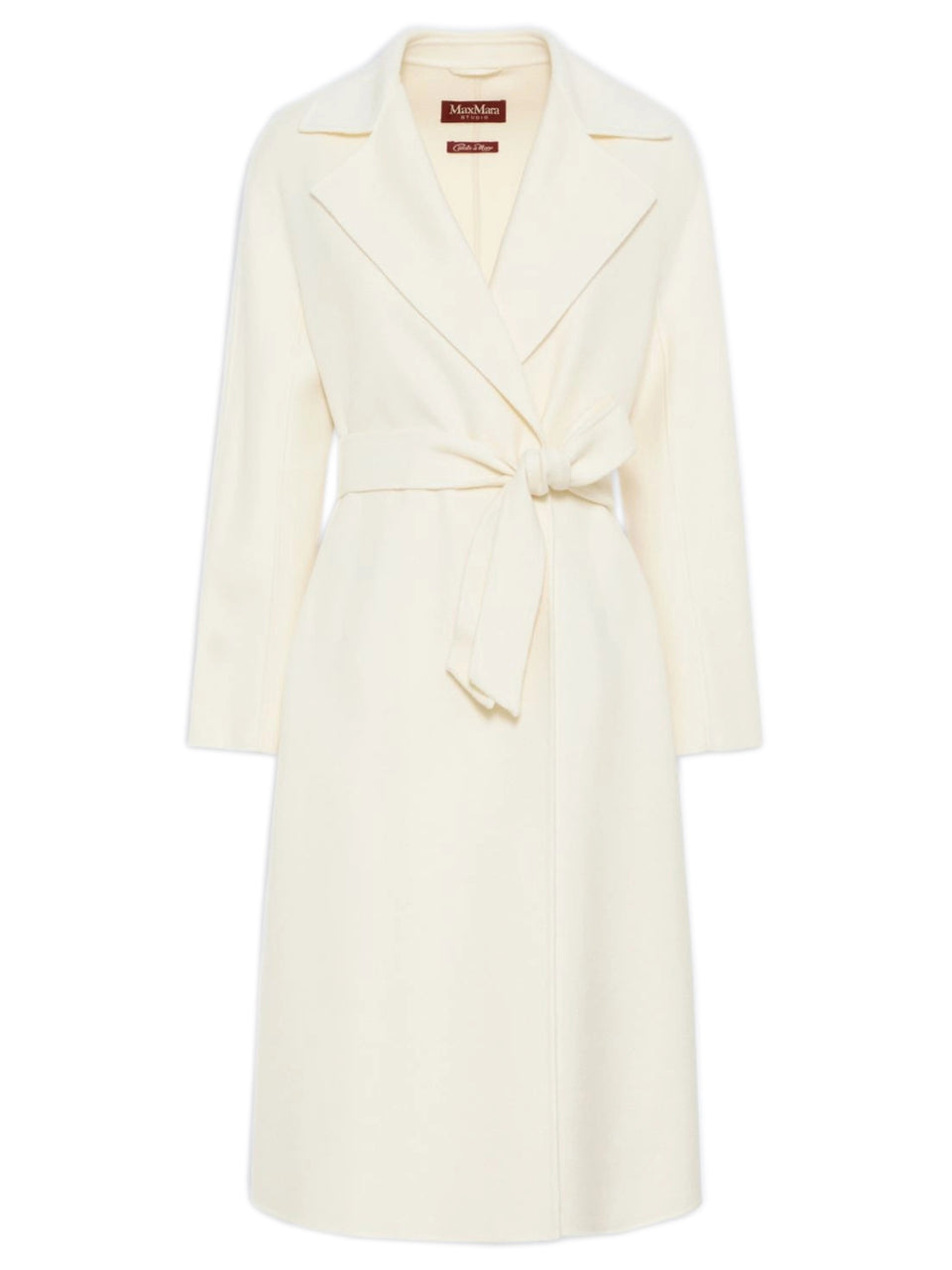 Cles long dressing gown coat in wool, cashmere and silk